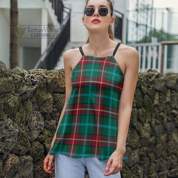 Manitoba Province Canada Tartan Loose Halter Neck Camisole