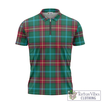 Manitoba Province Canada Tartan Zipper Polo Shirt
