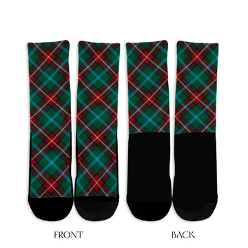 Manitoba Province Canada Tartan Crew Socks Cross Style
