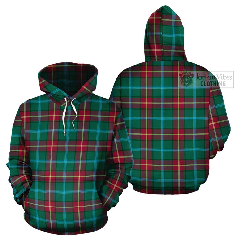 Manitoba Province Canada Tartan Cotton Hoodie - Tartan Vibes Clothing