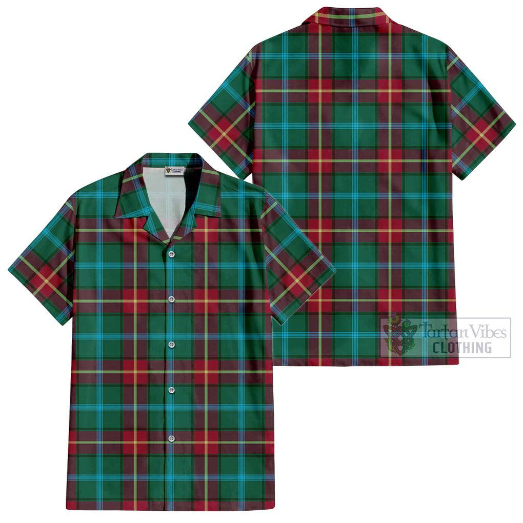 Manitoba Province Canada Tartan Cotton Hawaiian Shirt - Tartan Vibes Clothing