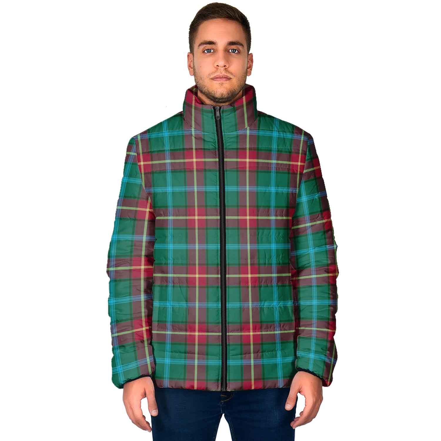 Manitoba Province Canada Tartan Padded Jacket - Tartanvibesclothing
