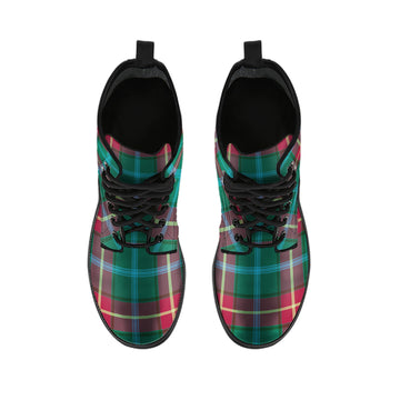 Manitoba Province Canada Tartan Leather Boots