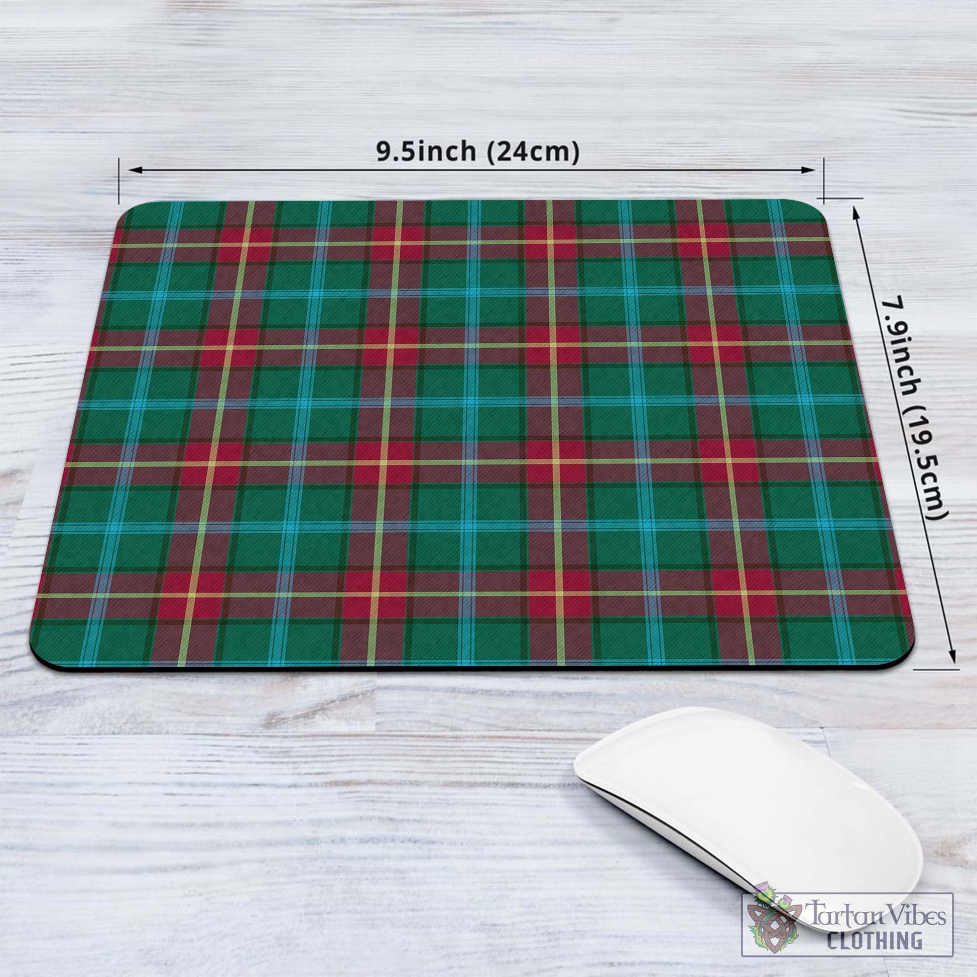 Tartan Vibes Clothing Manitoba Province Canada Tartan Mouse Pad