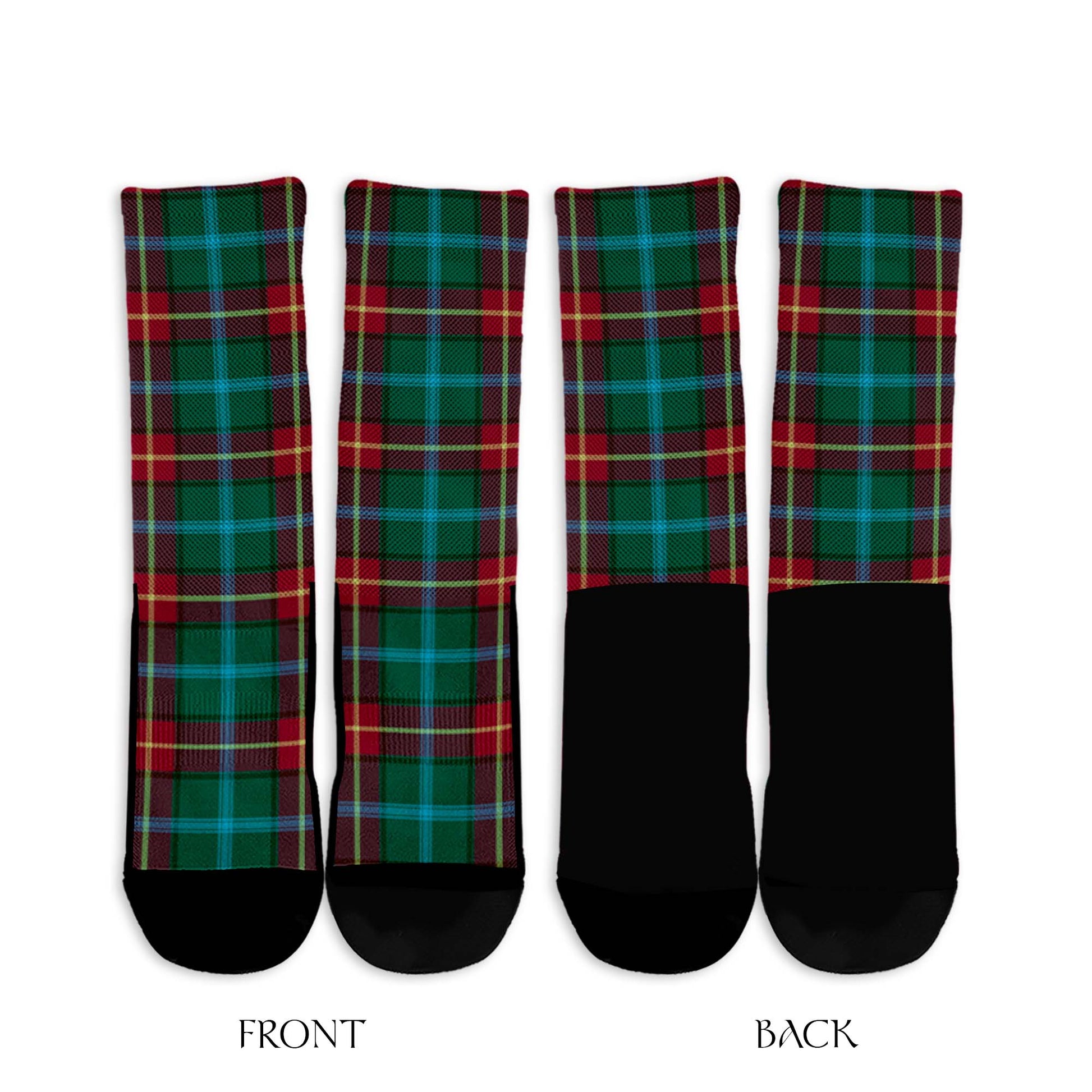 Manitoba Province Canada Tartan Crew Socks - Tartanvibesclothing