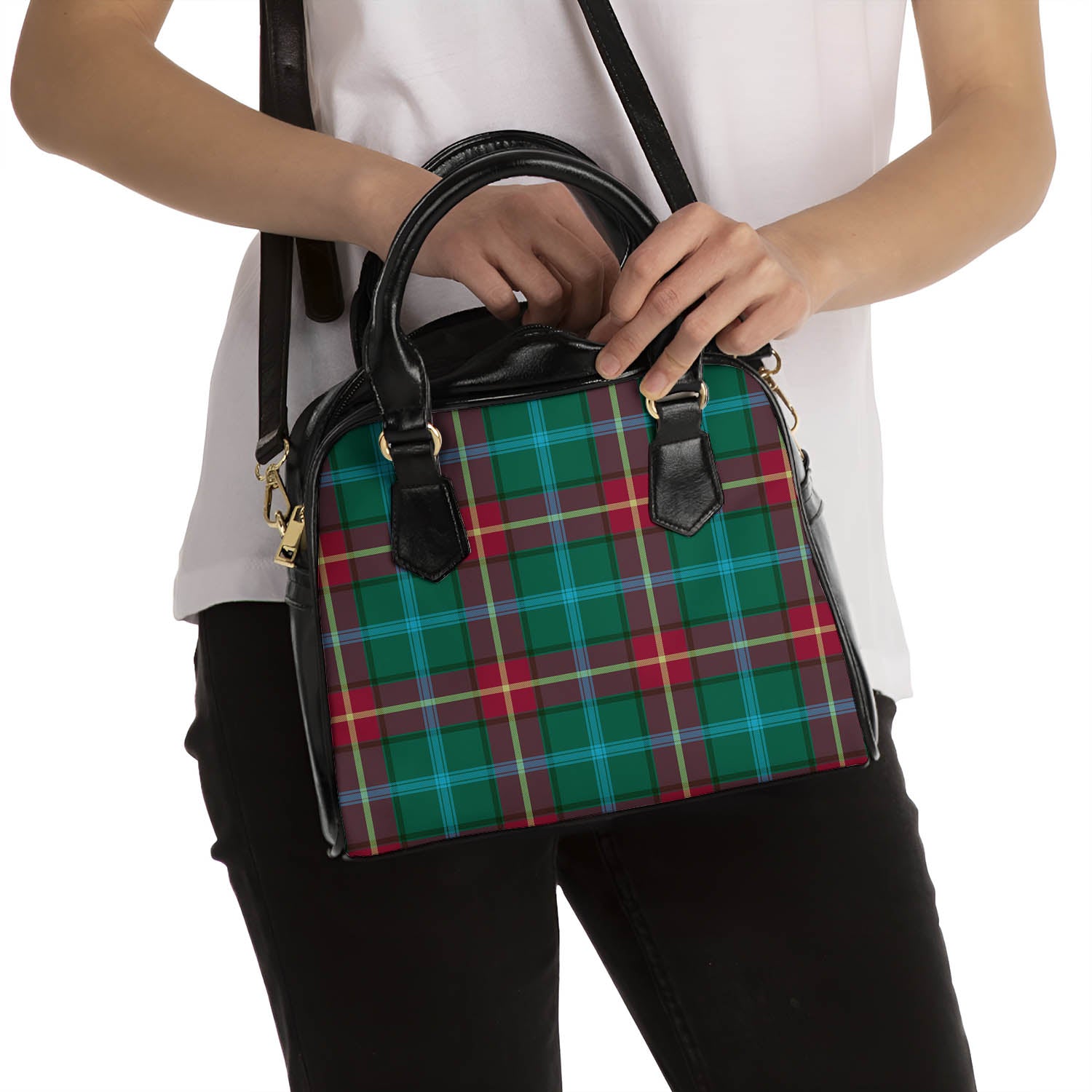 Manitoba Province Canada Tartan Shoulder Handbags - Tartanvibesclothing