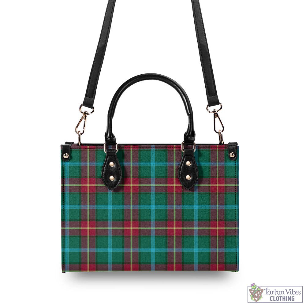 Manitoba Province Canada Tartan Luxury Leather Handbags - Tartan Vibes Clothing