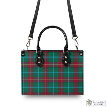 Manitoba Province Canada Tartan Luxury Leather Handbags - Tartan Vibes Clothing