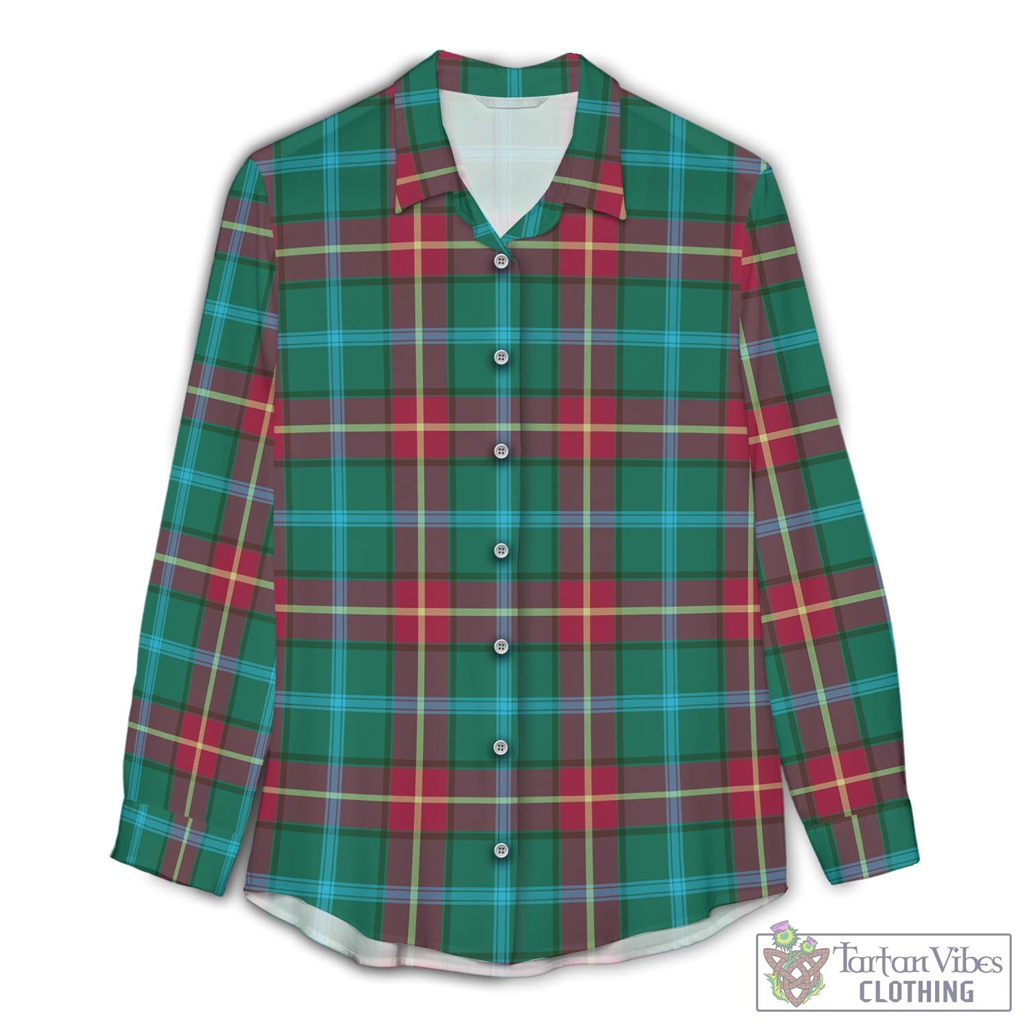 Manitoba Province Canada Tartan Womens Casual Shirt