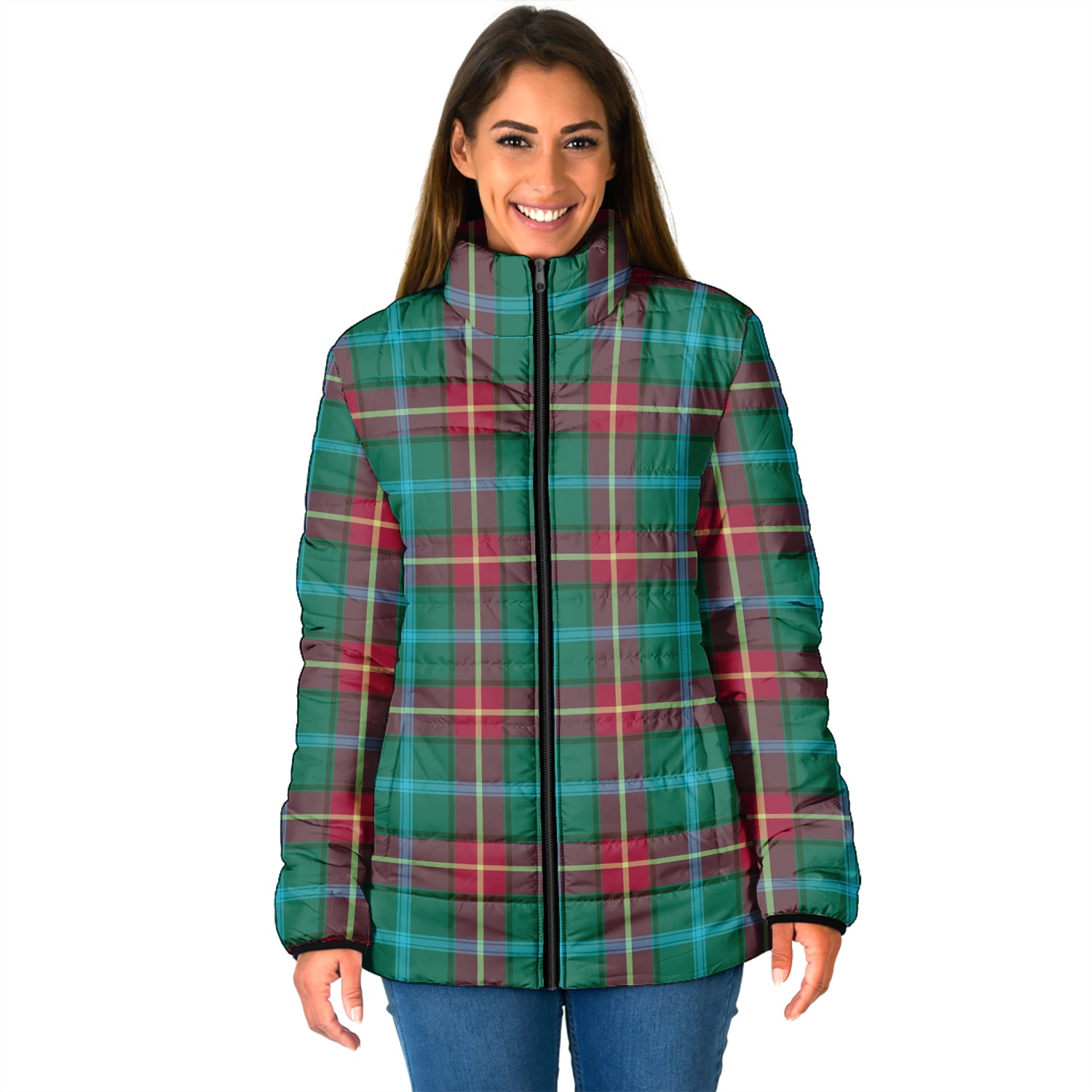 Manitoba Province Canada Tartan Padded Jacket - Tartanvibesclothing
