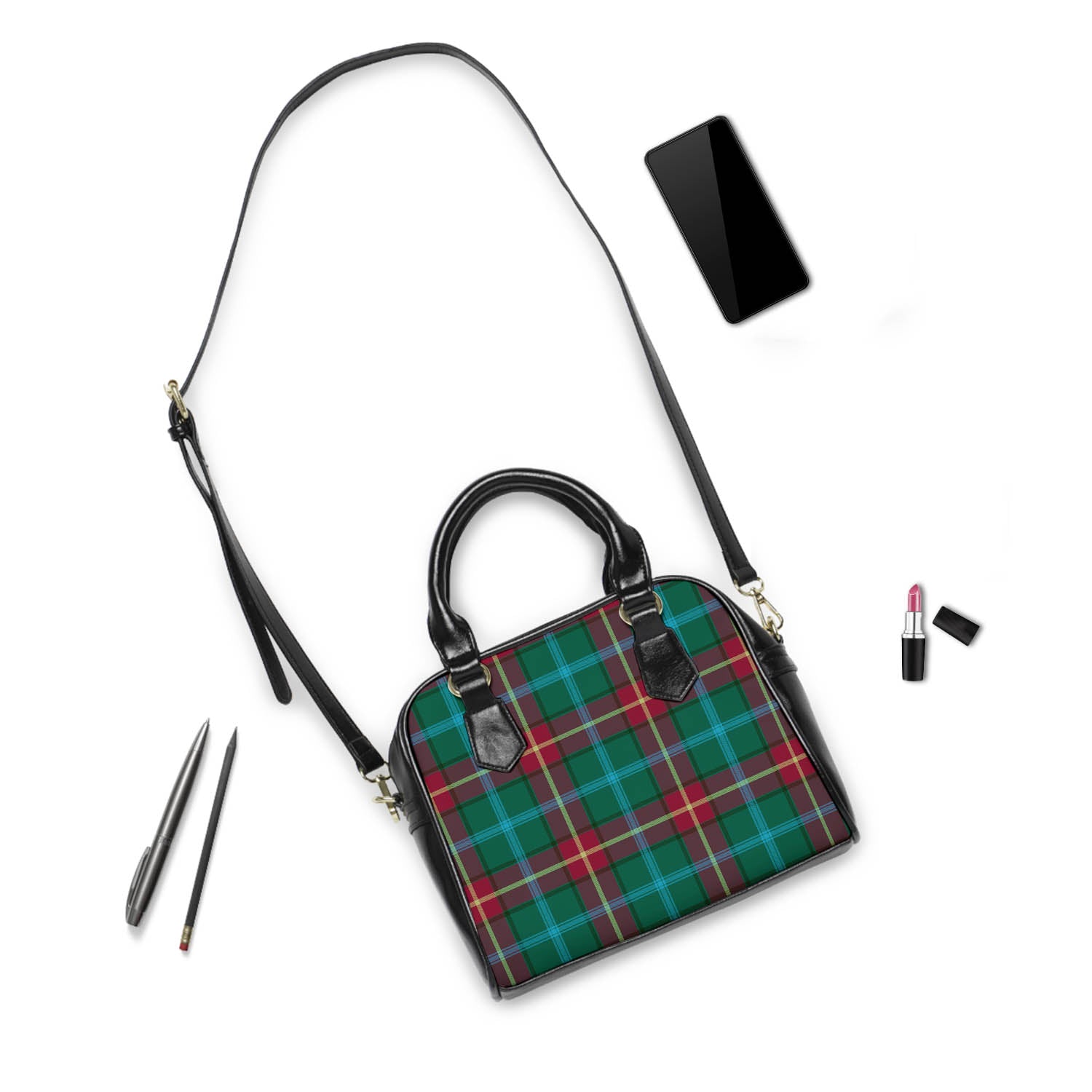 Manitoba Province Canada Tartan Shoulder Handbags - Tartan Vibes Clothing