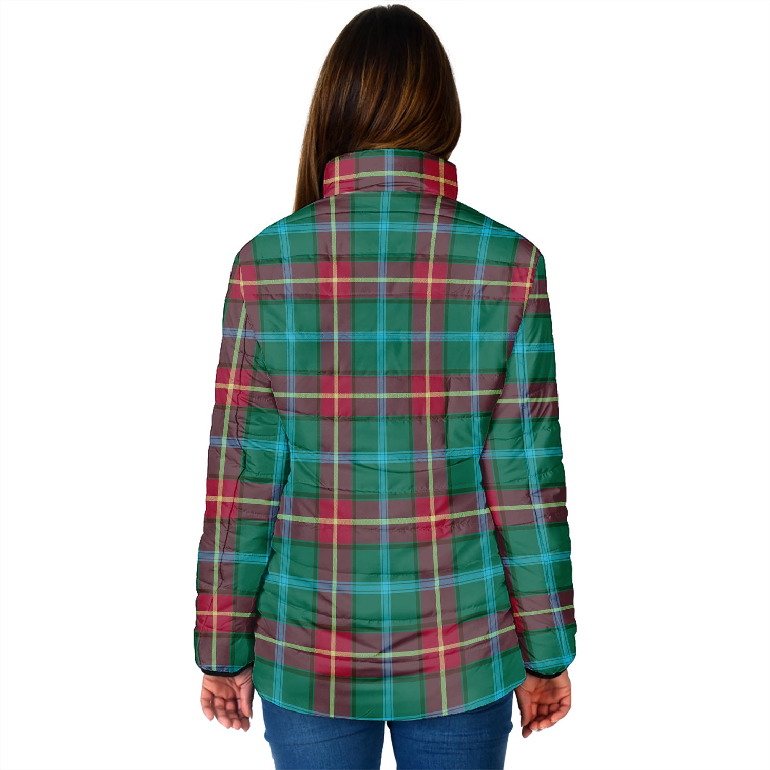 Manitoba Province Canada Tartan Padded Jacket - Tartanvibesclothing