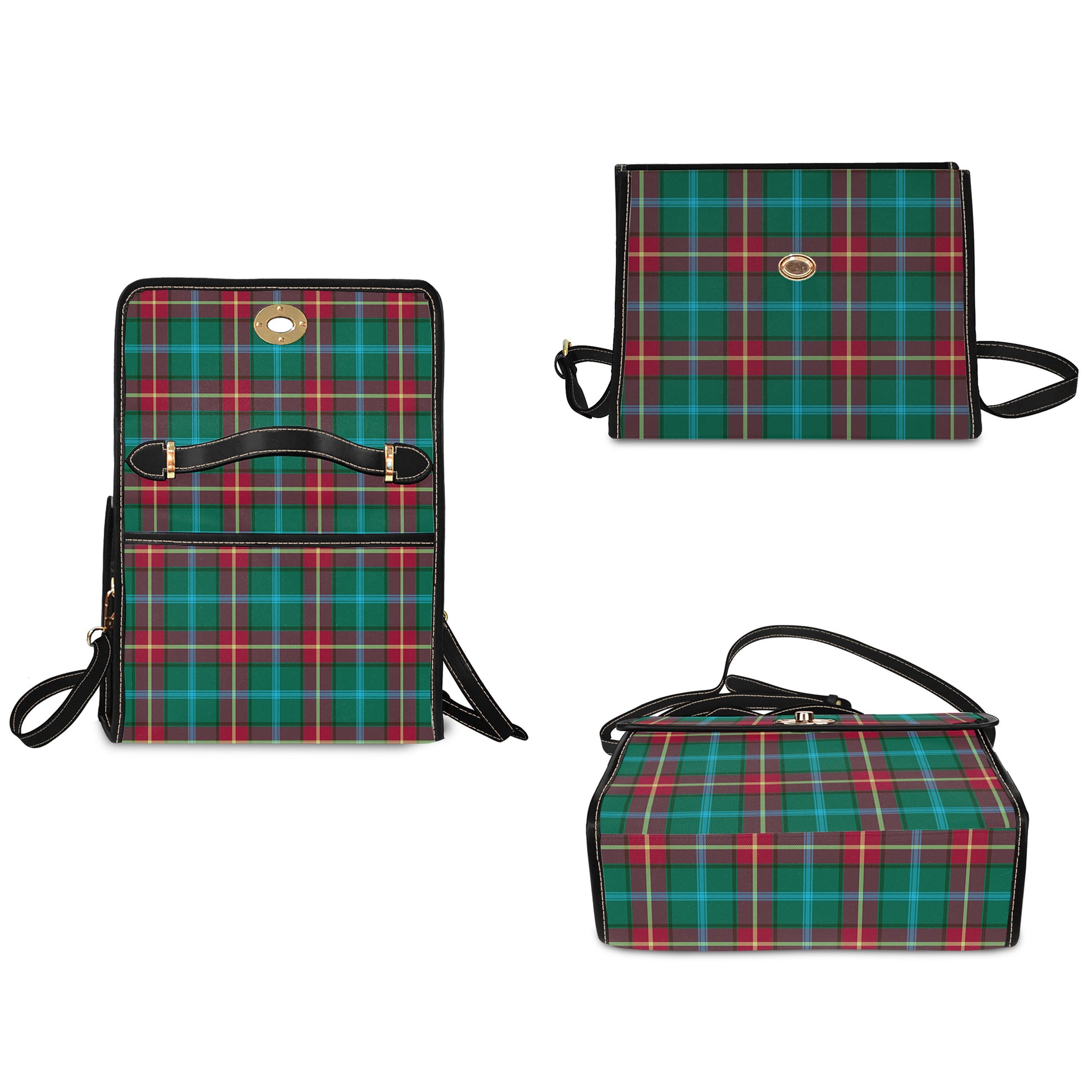 manitoba-province-canada-tartan-leather-strap-waterproof-canvas-bag