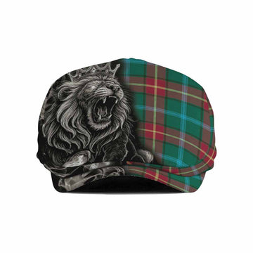 Manitoba Province Canada Tartan Flat Cap, Jeff Cap Roaring Lion Heritage