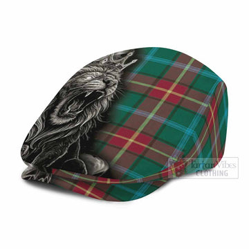 Manitoba Province Canada Tartan Flat Cap, Jeff Cap Roaring Lion Heritage