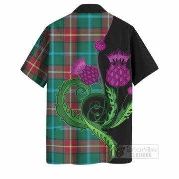 Manitoba Province Canada Tartan Hawaiian Shirt Traditional Scottish Thistle