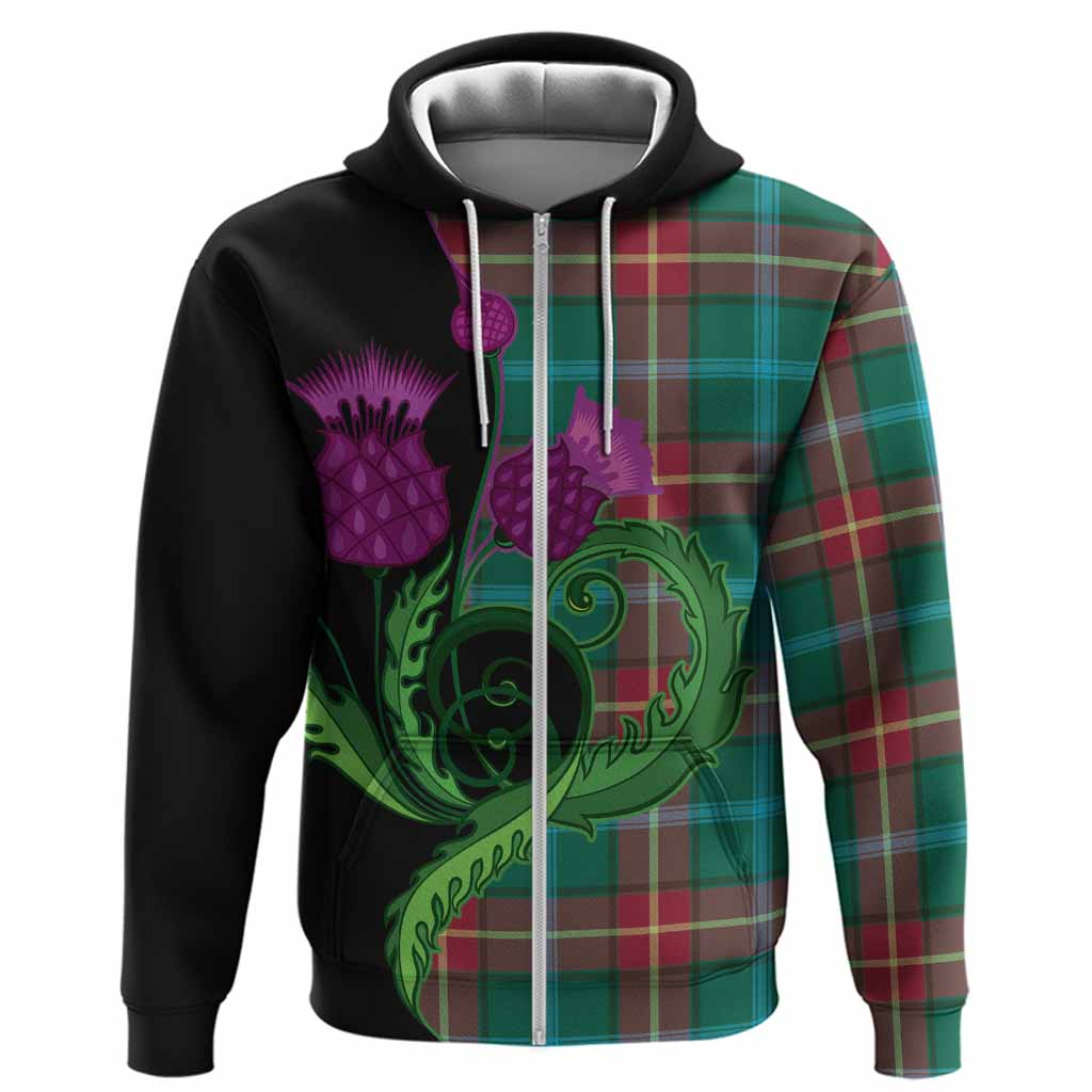 Manitoba Province Canada Tartan Hoodie Traditional Scottish Thistle