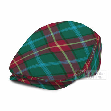 Manitoba Province Canada Tartan Flat Cap, Jeff Cap Cross Style