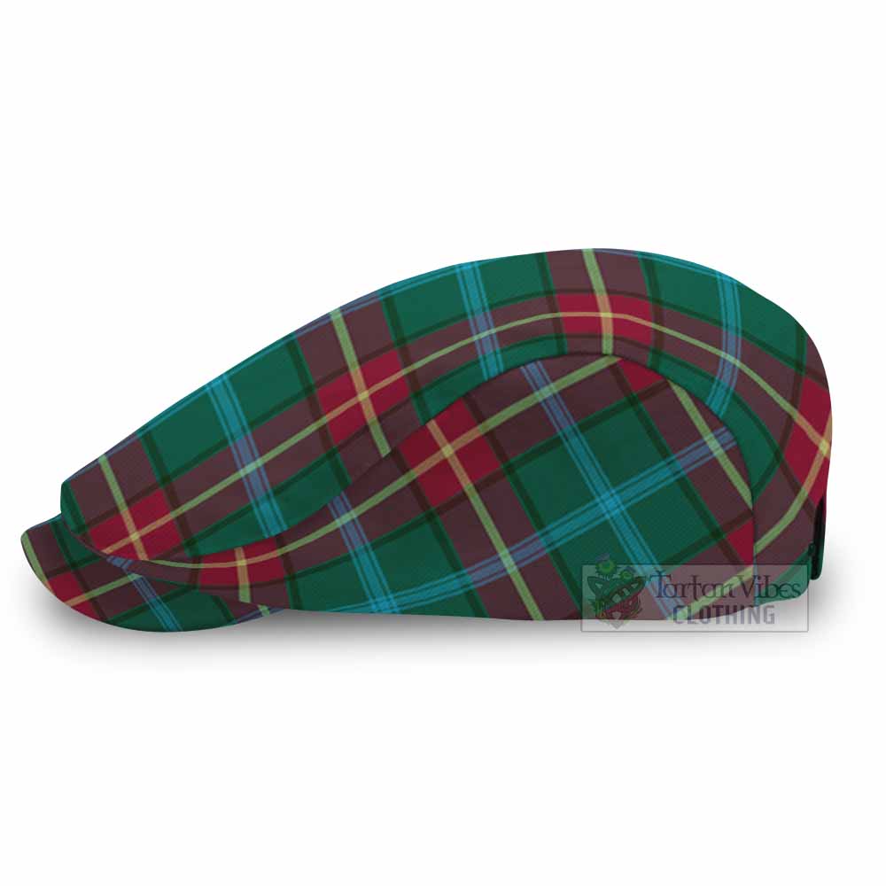 Manitoba Province Canada Tartan Jeff Cap, Tartan Flat Cap