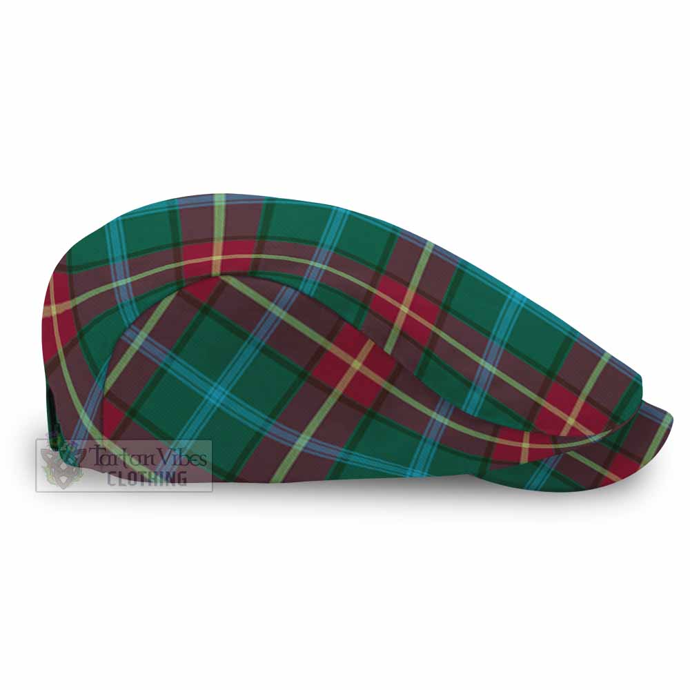 Manitoba Province Canada Tartan Jeff Cap, Tartan Flat Cap