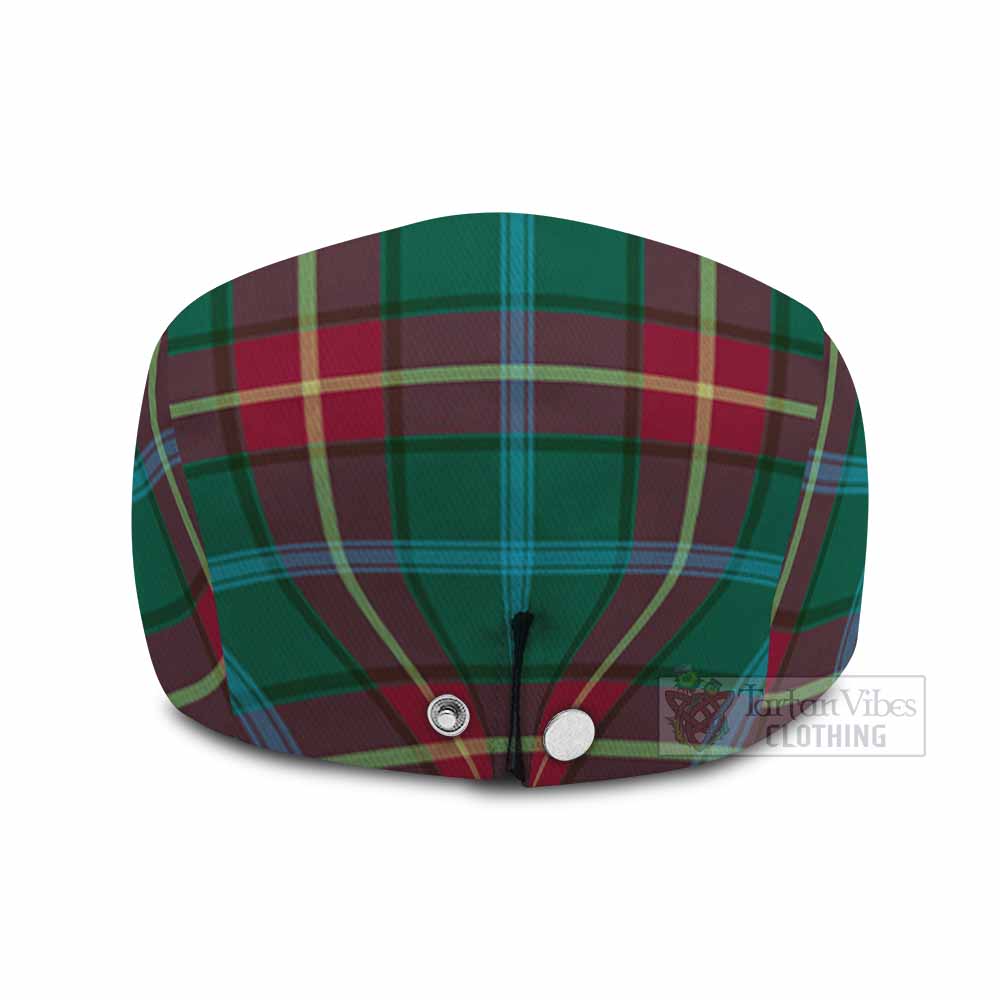 Manitoba Province Canada Tartan Jeff Cap, Tartan Flat Cap