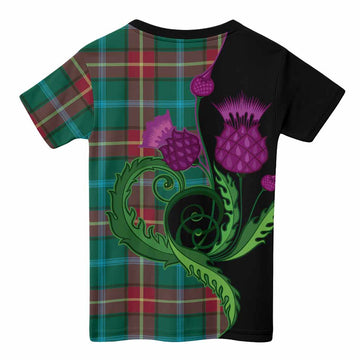 Manitoba Province Canada Tartan Kid T-shirt Traditional Scottish Thistle