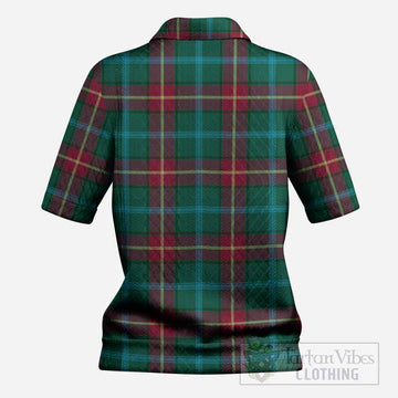 Manitoba Province Canada Tartan Women’s Polo Sweater Top