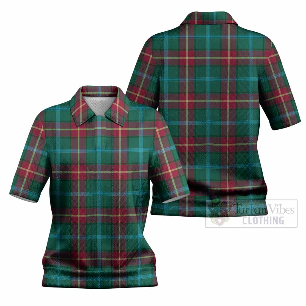 Manitoba Province Canada Tartan Women’s Polo Sweater Top