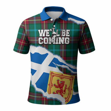 Manitoba Scotland Football Tartan Polo Shirt We'll Be Coming