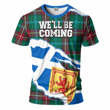 Manitoba Scotland Football Tartan T-Shirt We'll Be Coming