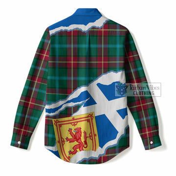 Manitoba Scotland Football Tartan Women Casual Shirt We'll Be Coming