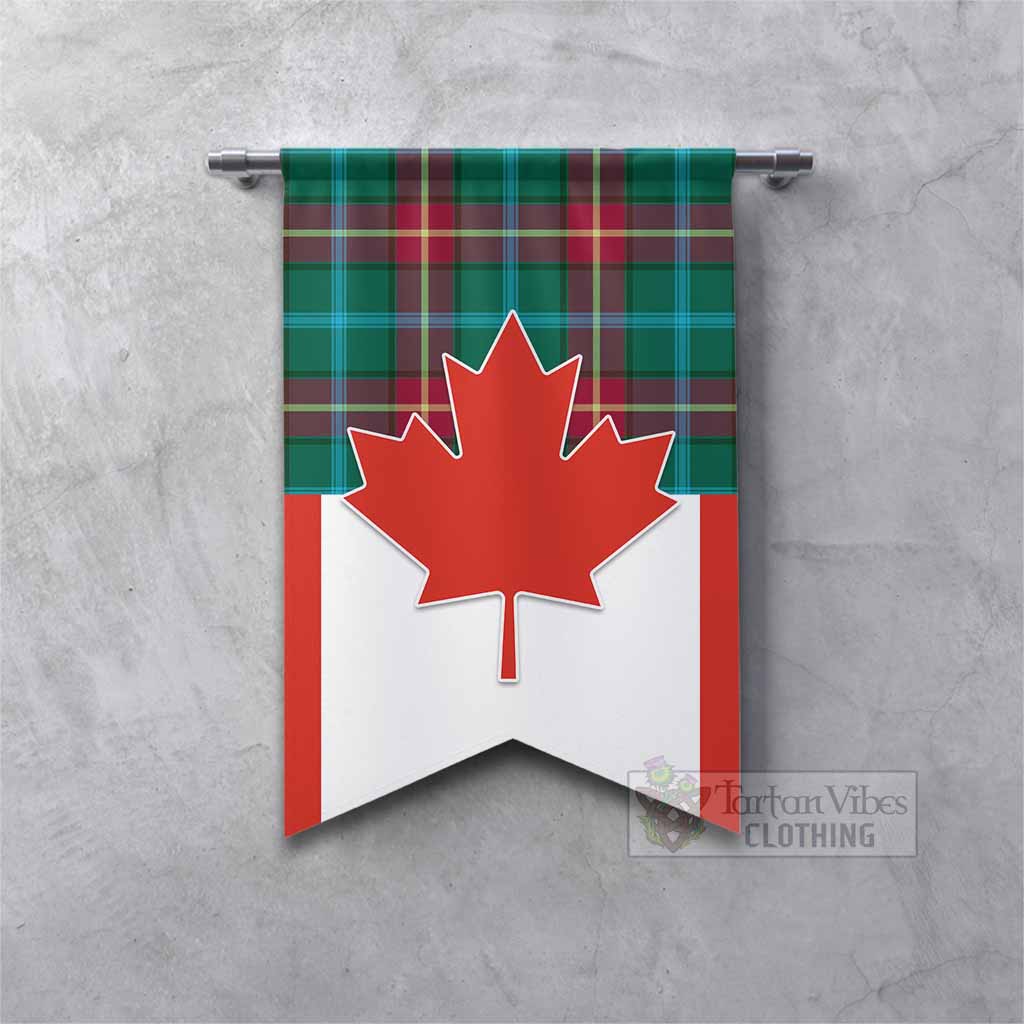 Manitoba Tartan Gonfalon Canada Maple Leaf Half Style Fishtail - Tartan Vibes Clothing