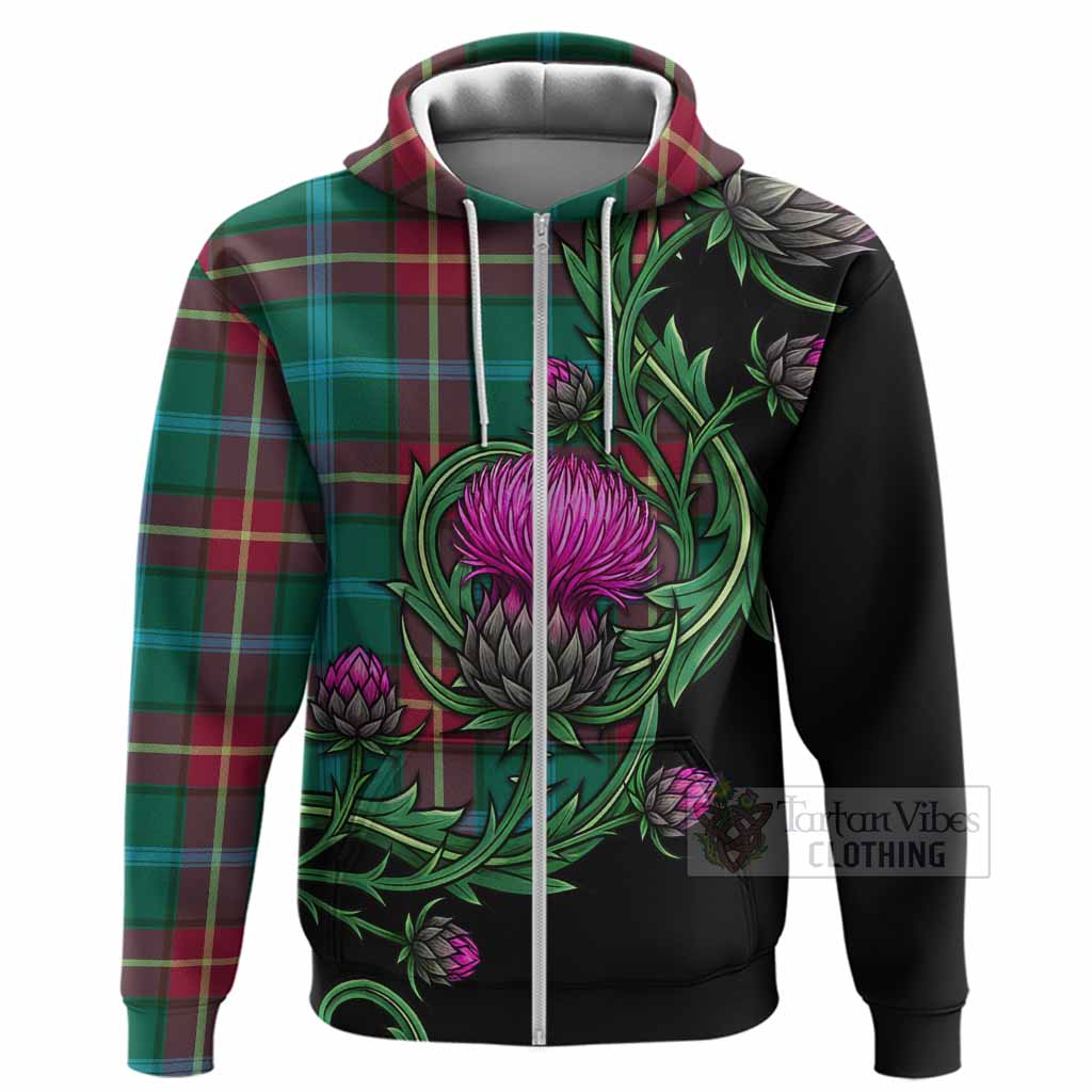 Manitoba Tartan Hoodie Resilient Scottish Thistle