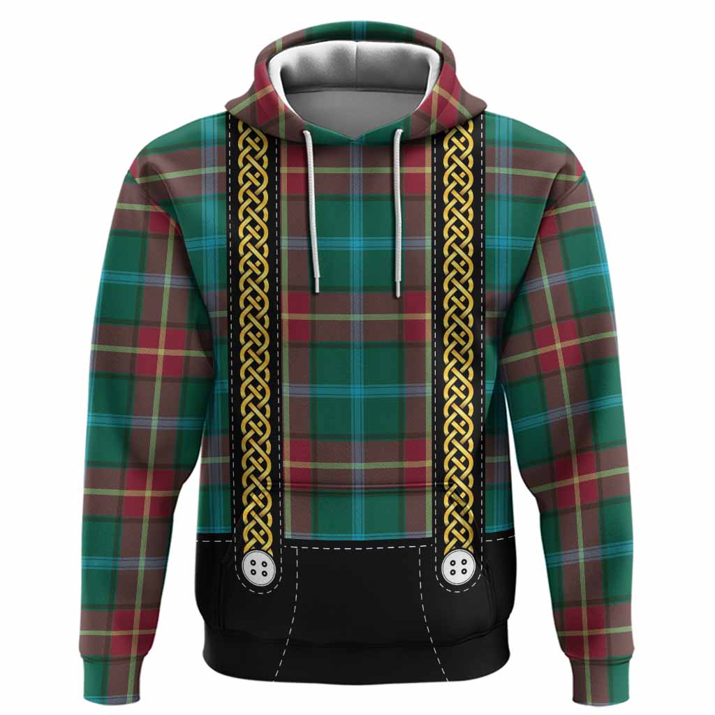 Manitoba Tartan Lederhosen Costume Hoodie Scotland Celtic Knot Motif