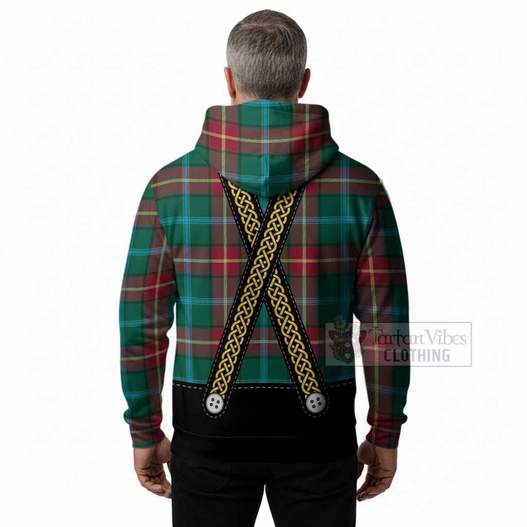 Manitoba Tartan Lederhosen Costume Hoodie Scotland Celtic Knot Motif