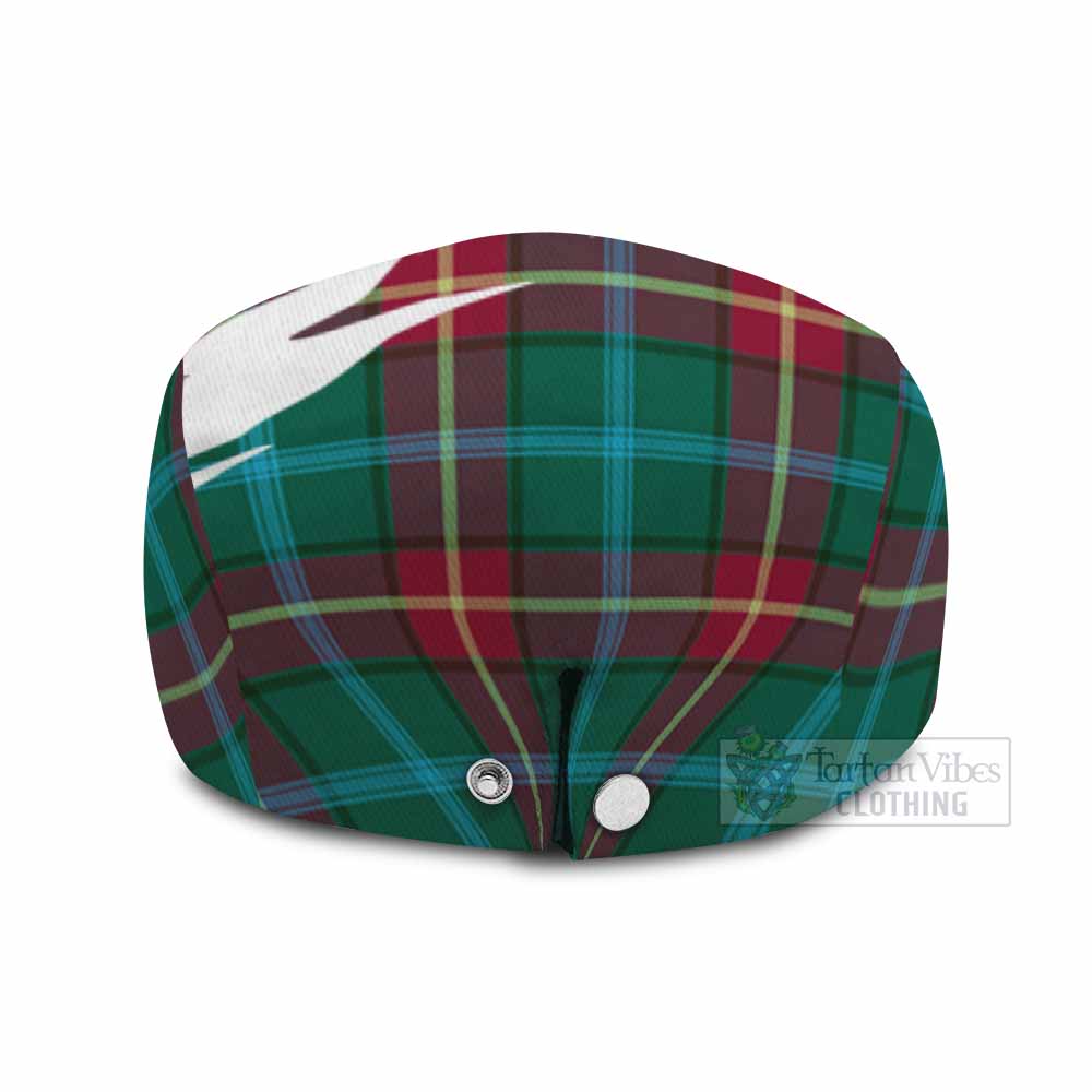 Manitoba Tartan Loch Ness Monster Scottish Heritage Art Flat Cap, Jeff Cap