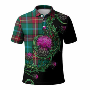 Manitoba Tartan Polo Shirt Resilient Scottish Thistle