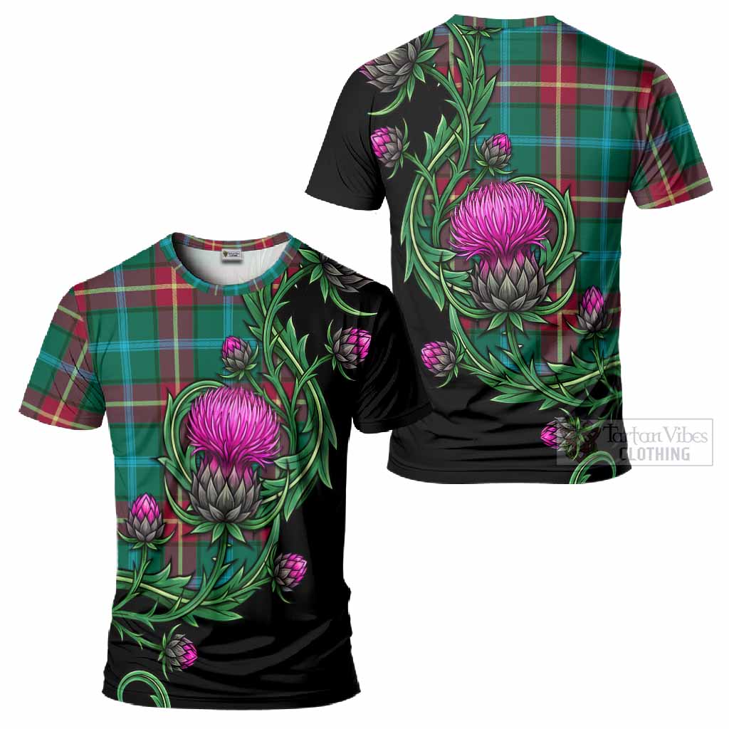 Manitoba Tartan T-Shirt Resilient Scottish Thistle