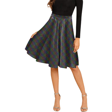 Mann Tartan Melete Pleated Midi Skirt Cross Style Female - Tartan Vibes Clothing