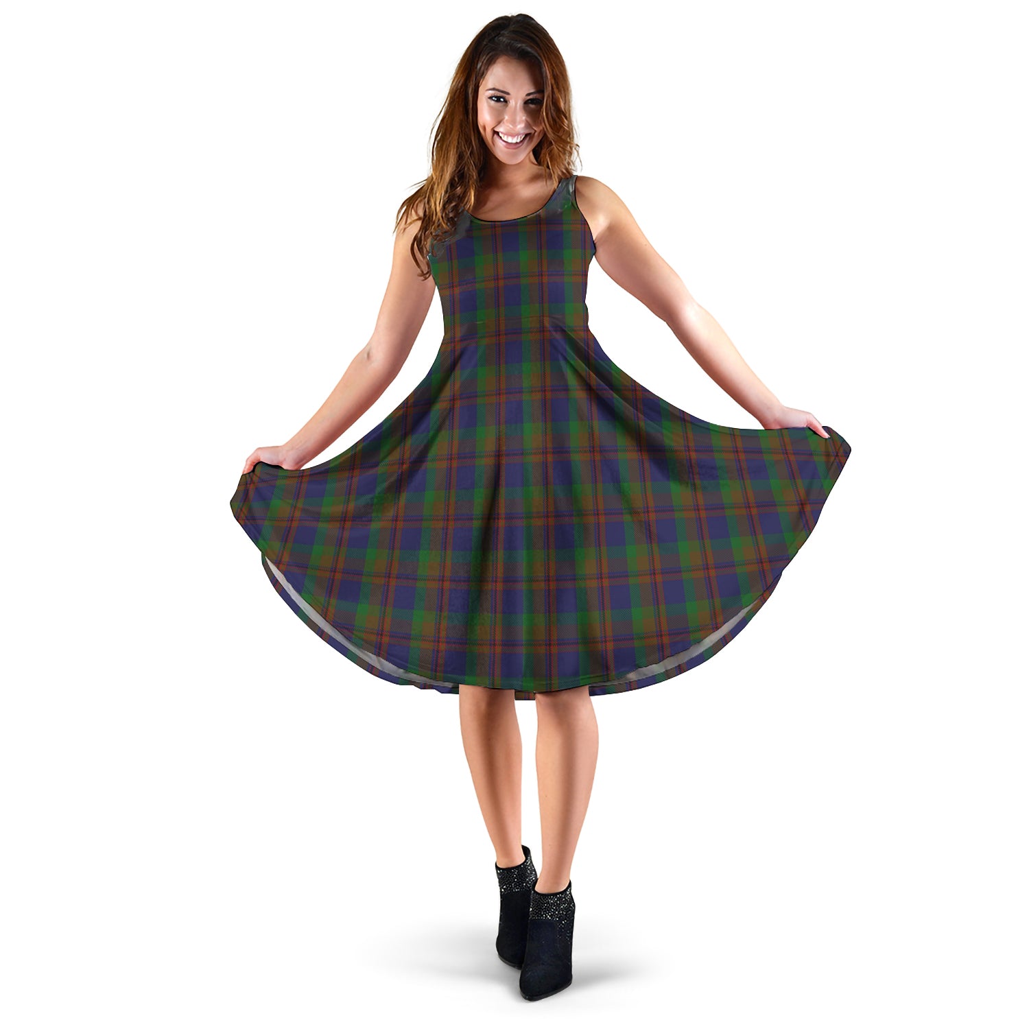 Mann Tartan Sleeveless Midi Womens Dress XL - Tartan Vibes Clothing