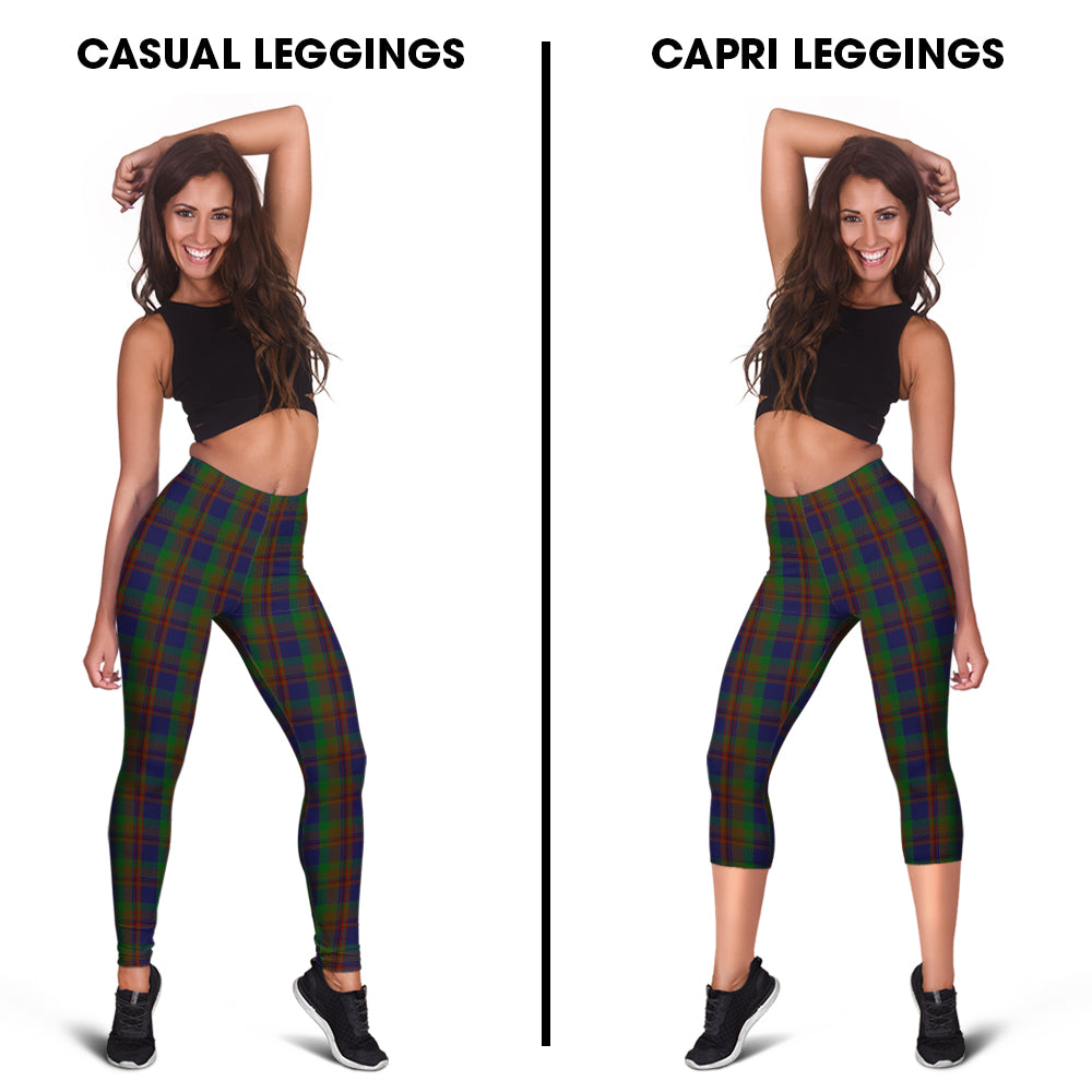 Mann Tartan Womens Leggings Capri Leggings - Tartan Vibes Clothing