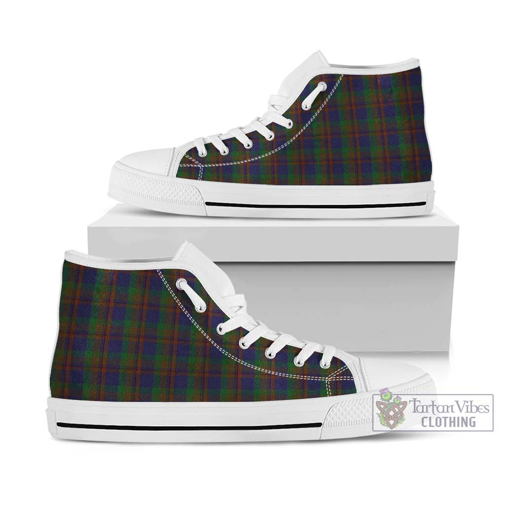 Mann Tartan High Top Shoes Kid High Top - White Sole - Tartan Vibes Clothing