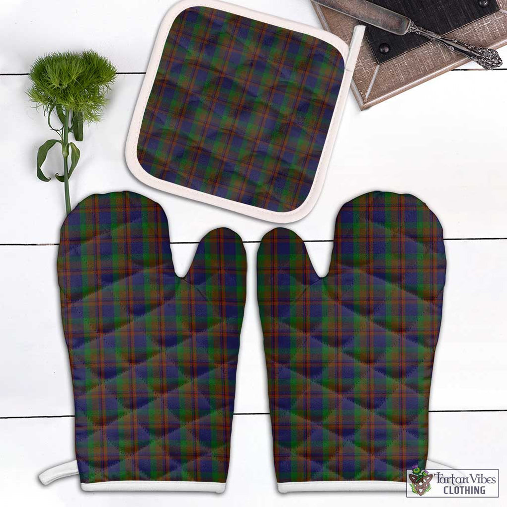 Mann Tartan Combo Oven Mitt & Pot-Holder Combo 2 Oven Mitt & 1 Pot-Holder Black - Tartan Vibes Clothing