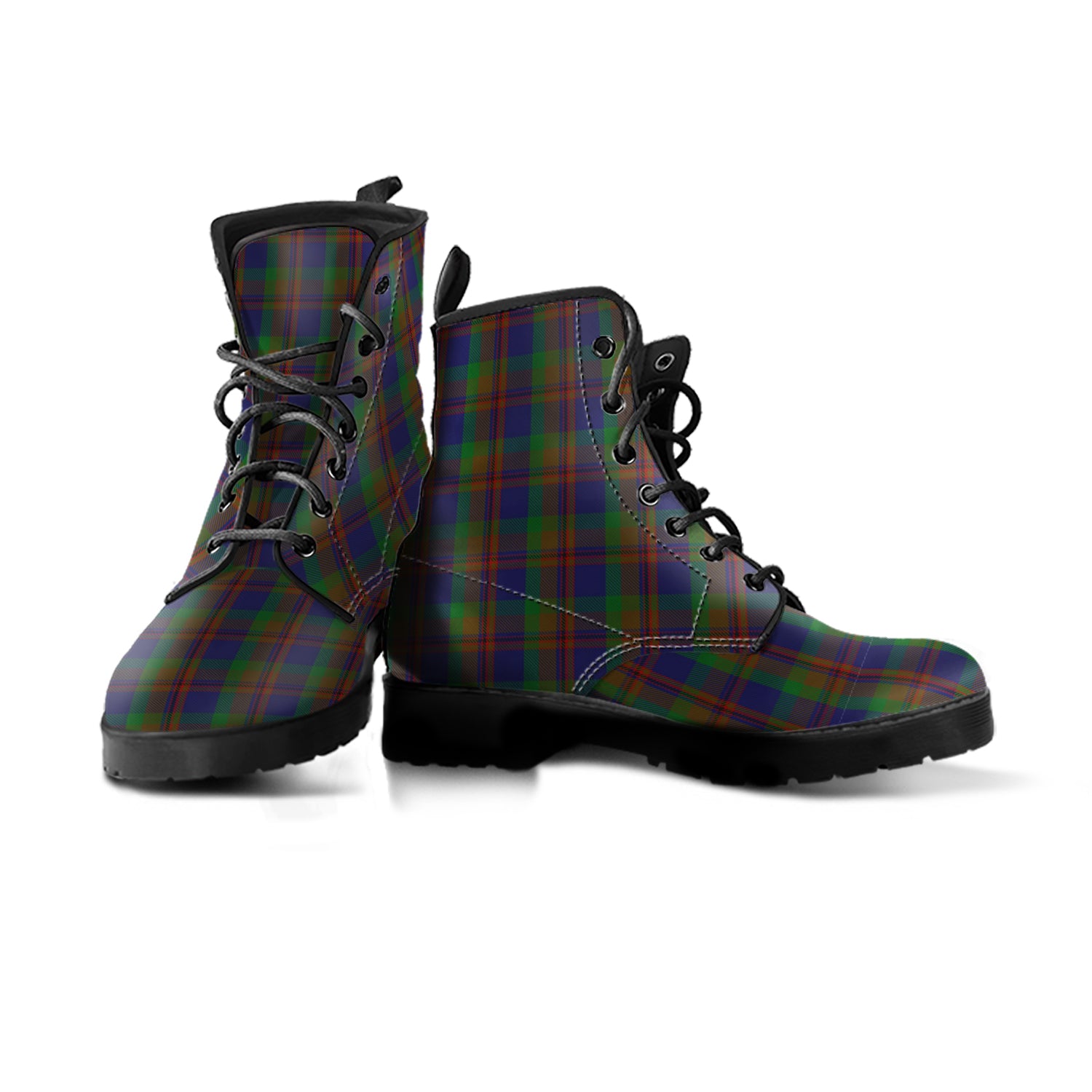 Mann Tartan Leather Boots Men' Boots - Tartan Vibes Clothing