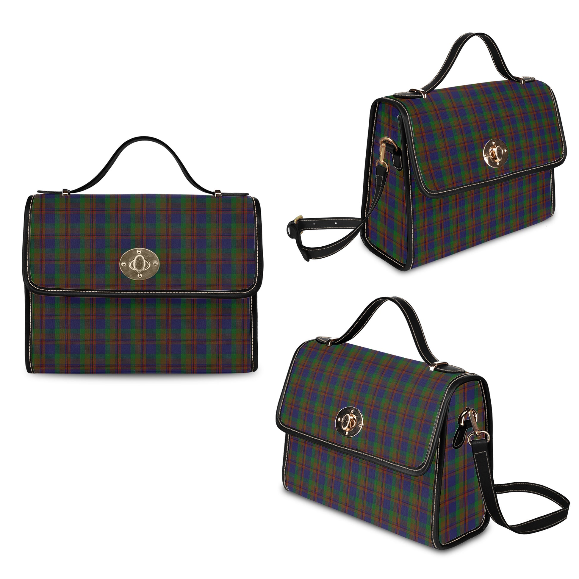 mann-tartan-leather-strap-waterproof-canvas-bag