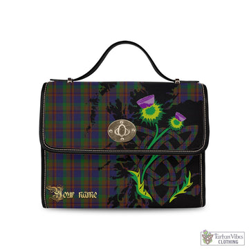 Mann Tartan Waterproof Canvas Bag with Scotland Map and Thistle Celtic Accents