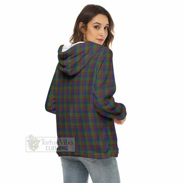 Mann Tartan Women's Borg Fleece Hoodie with Half Zip - Tartan Vibes Clothing