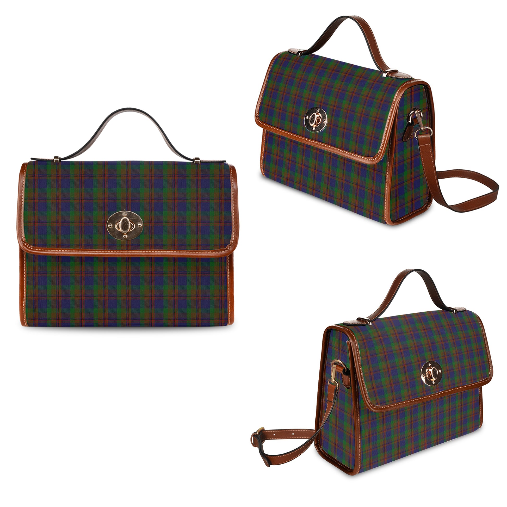 mann-tartan-leather-strap-waterproof-canvas-bag