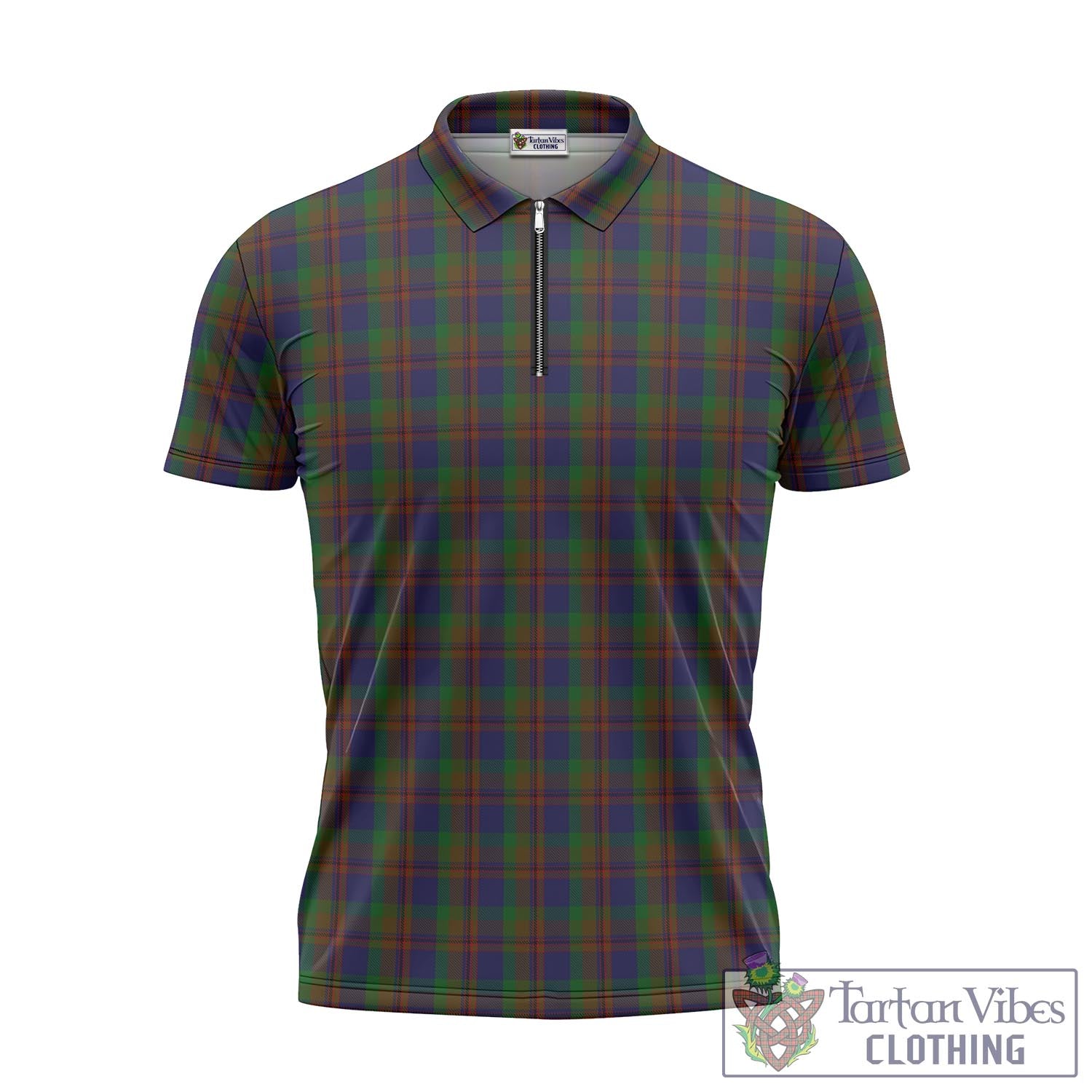 Mann Tartan Zipper Polo Shirt - Tartan Vibes Clothing