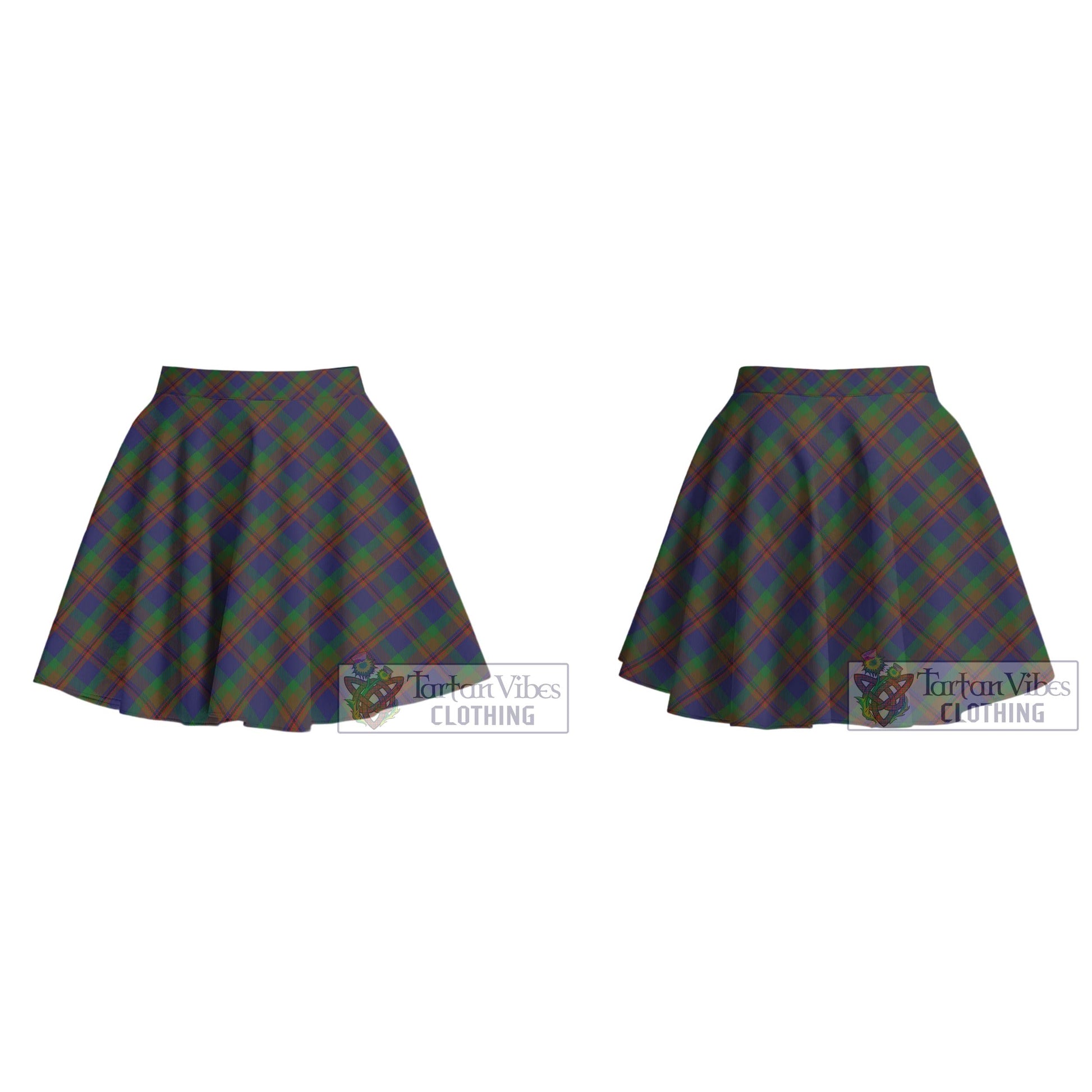 Mann Tartan Women's Plated Mini Skirt Cross Style - Tartan Vibes Clothing